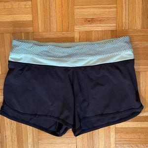 Lululemon Size 10 Running Shorts Grey with blue band